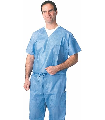 プランエス　MEDIPEEL Amazon.com: Medline XL Blue Disposable Scrub Pants with