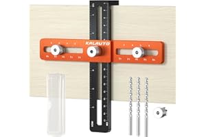 KALAUTO Cabinet Door Handle Hardware Jig: Drawer Pull Template Drilling Guide - Kitchen Cabinet Knob Hole Installation Tools Aluminum Alloy Cupboard Handle Mounting Punch Locator Adjustable Alignment (large)