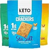 Keto Snacks Keto Crackers Chips Low Carb Snacks Adults No Low Carb Crackers | keto snacks Low Carb Crackers 3 pack salt, cheese, rosemary almond flour crackers keto snacks for adults keto food carb free