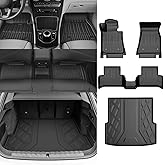 Original 2022-2025 I4 Floor Mats & Cargo Liner for BMW I4 All Model - Custom Fit Odorless TPE Floor Liners & Cargo Mat - All Weather 3D Laser Measured Car Mats for BMW I4 2022-2025