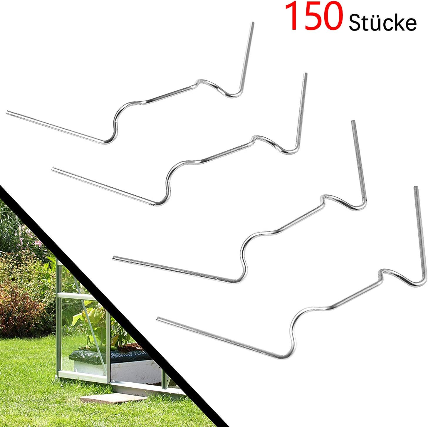 LATERN 150 pieces Greenhouse Glazing Clips Stainless Steel Greenhouse