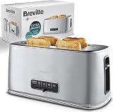 Breville Edge Silver 4-Slice Toaster with Extra Long Slots Brushed Stainless