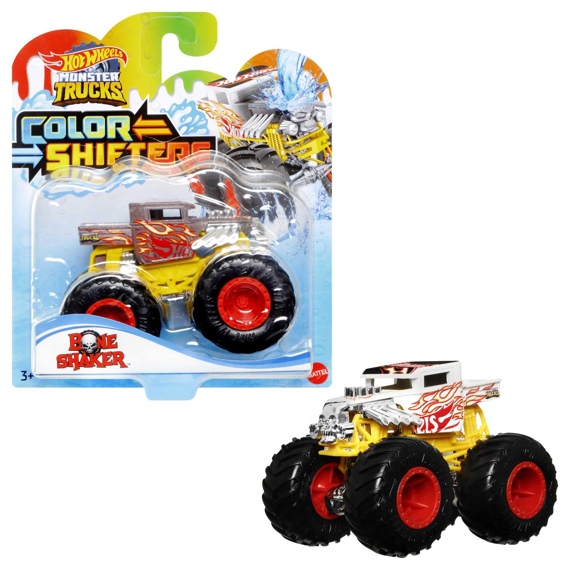 Mattel HGX06 Hot Wheels Monster Trucks Car Change Color. Assorted Models