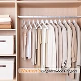 Amazon Basics Wood Suit Hangers 10 Pack 44 cm White view 5