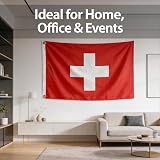 SHATCHI Switzerland Flag 5ft x 3ft Polyester with Brass Eyelets view 7