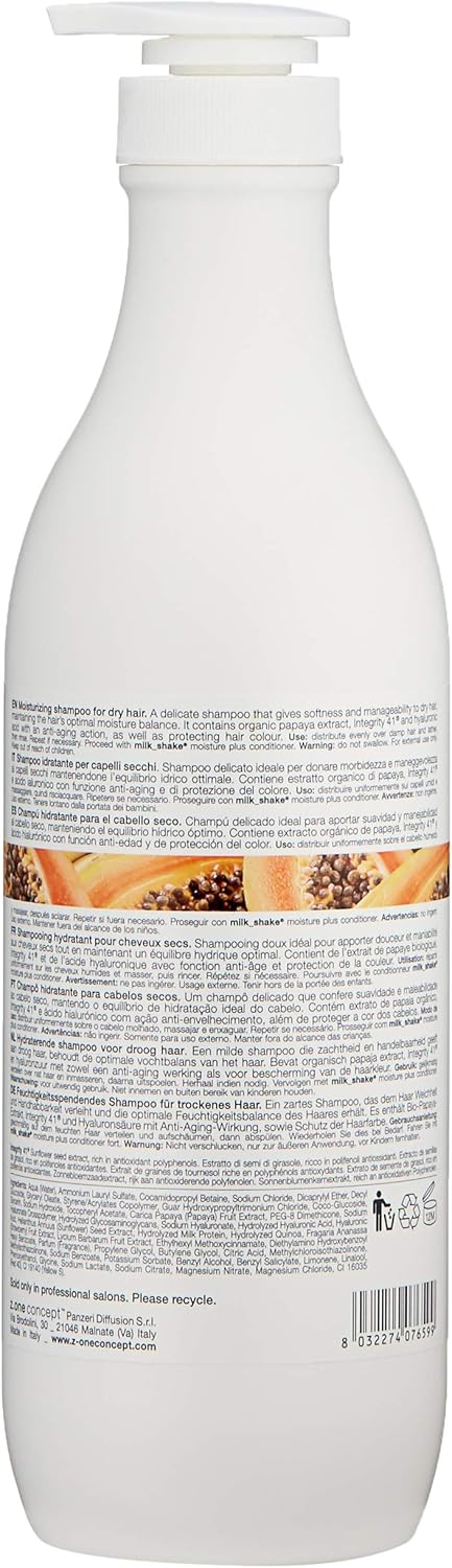 Milk Shake Moisture Plus Shampoo, 1000 ml, cream, 1 l (Pack of 1) - Image 3