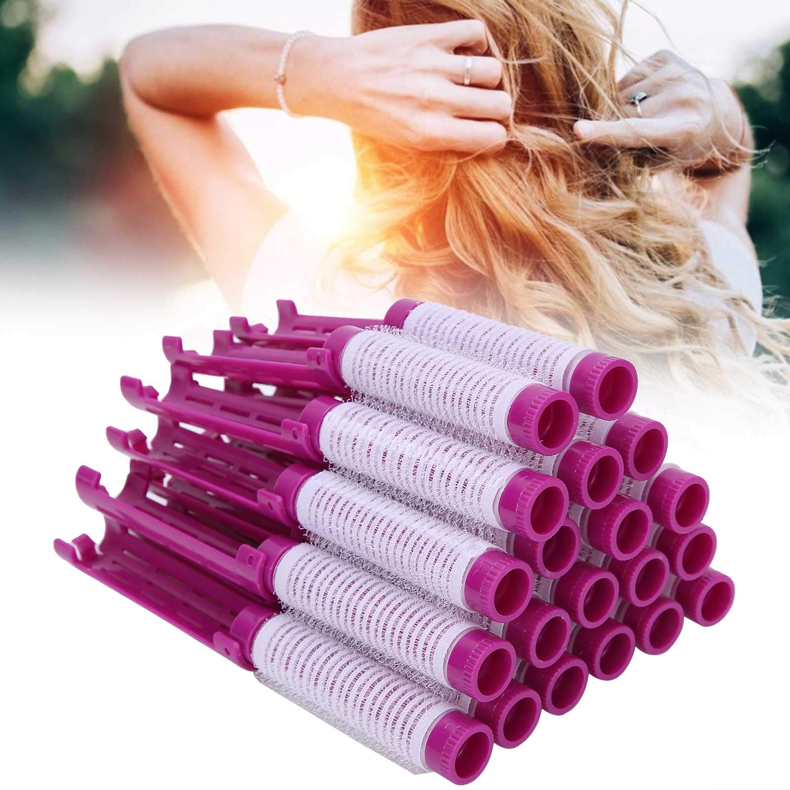 Hair Perm Rods, 20pcs Perming Rods Curlers Hair Rollers Hair Perm Kit Short Fluffy Perming Rod Roller Curlers Root Body Wave Hairdressing Styling Tool Hair Roller Set for Salon Barber Home(Purple)