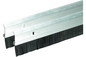 Frost King SB36 Extra Brush Door Sweep, 2-inch X 36-inch Long, Silver-Aluminum - 2-Pack