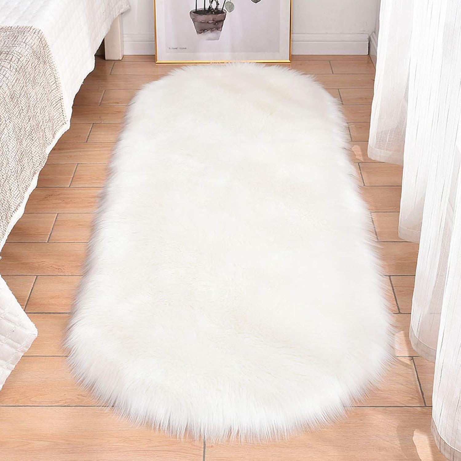 XM&LZ Lujo,Mullida Alfombras para Dormitorio,Piel De Imitación