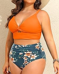 Daci Plus Size Two Piece Swimsuits - Women High