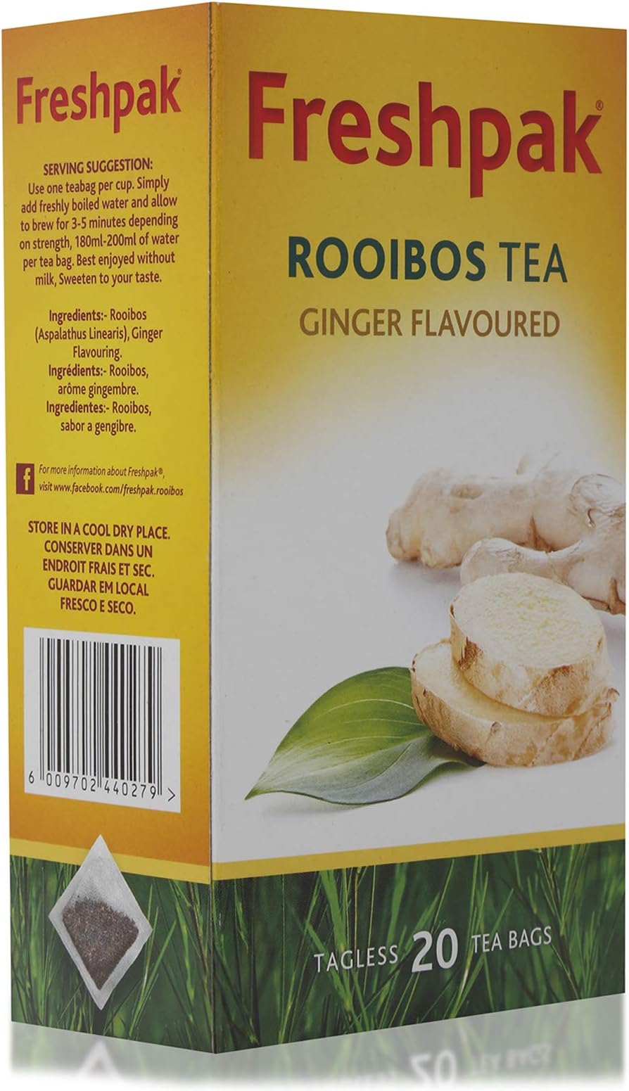 Freshpak Ginger Flavoured Rooibos Tea 20 Bags 30 gm price in UAE