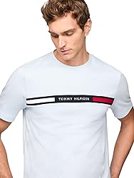 Tommy Hilfiger Men's Chest Insert Tee Breezy Blue