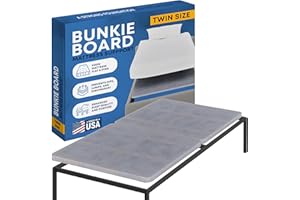 Greaton, Premium 38mm Split Wood Bunkie Board Twin Size Bed - 2-Piece Under Mattress Support Board, Fully Assembled, Fabric Ventilation Cover - Replaces Wooden Slats or Box Spring for Bed Frames