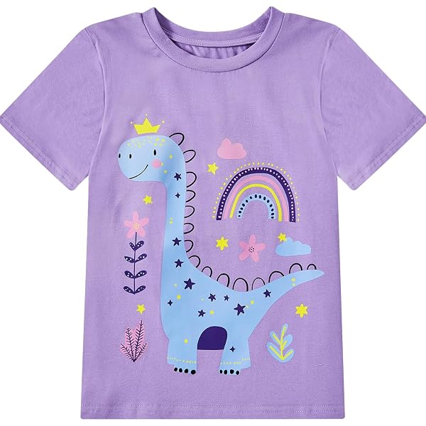 Nautica Girls' Short Sleeve Graphic Tee – Seaside Artwork, Soft Crew Neck Tee
