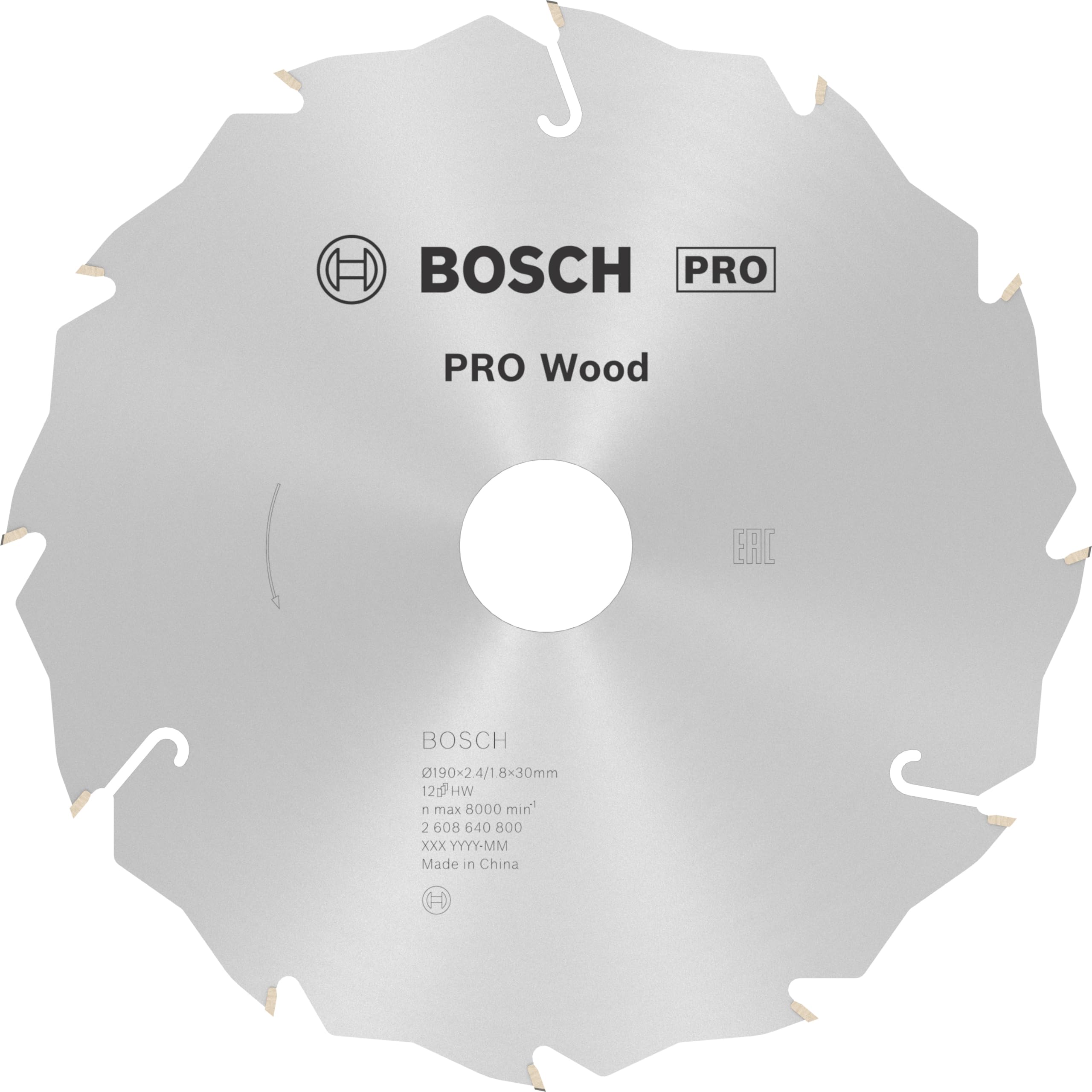 Bosch 1x PRO Wood Circular Saw Blade for Corded Hand-Held Circular Saws (for Softwood, Hardwood, Ø mm, Professional Accessory Hand-Held Circular Saw)