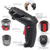 MQFORU 3.6V Cordless Screwdriver 48 in 1 Kit with LED USB Charge Dual Handle view 3