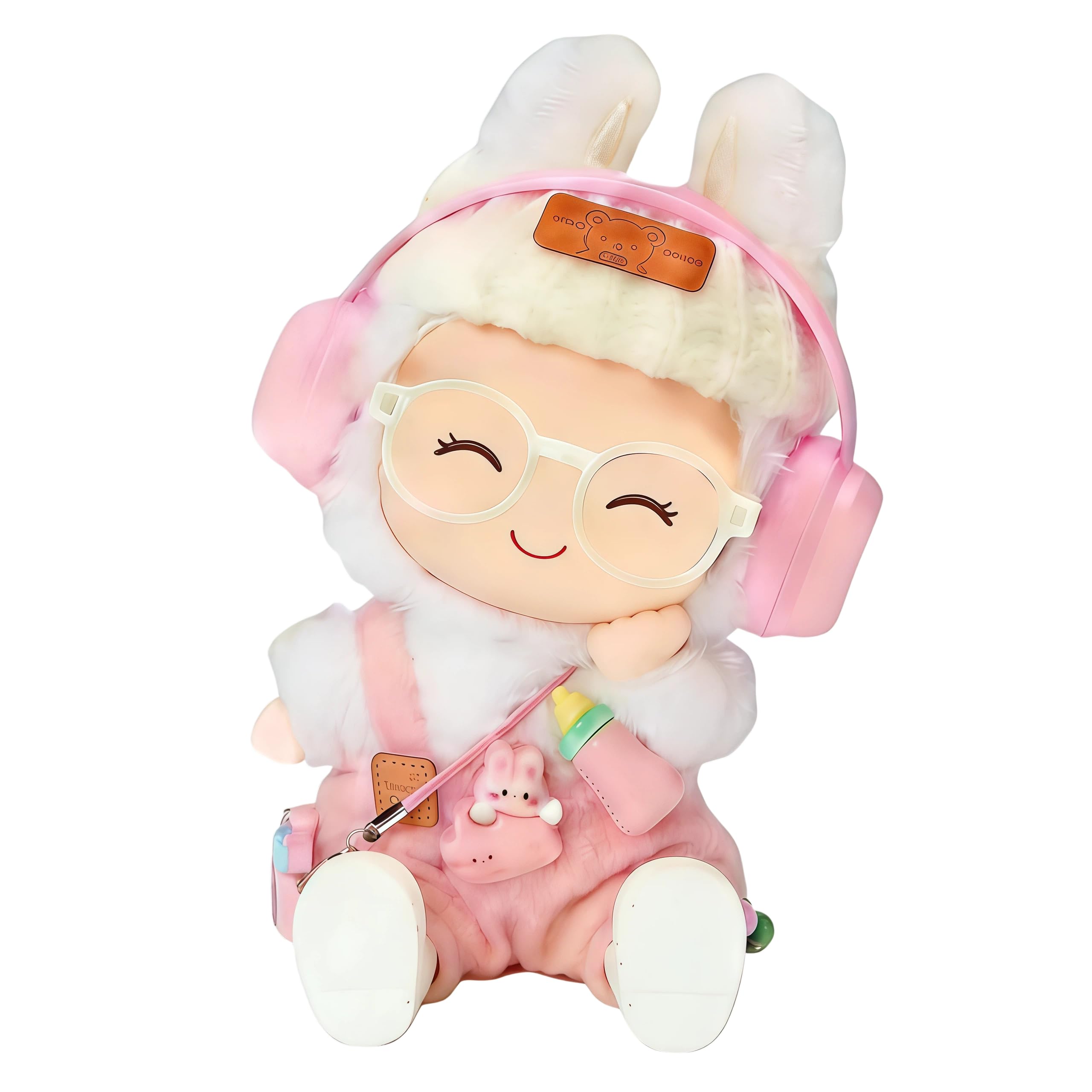 Clothes for LABUBU 17cm Doll (NO Doll) – 8-Piece Set, Outfit for LABUBU, Premium Dolls Accessories for LABUBU (Purple) (Pink)