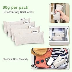 12 Pack Bamboo Charcoal Shoe Deodorizer Bags，Shoe