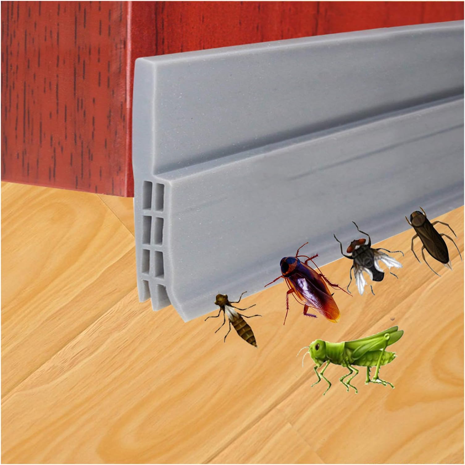 HworkNlife Under Door Draft Stoppers Bottom Seal Strip Under Door Sweep Self-Adhesive Silicone Weather Stripping Soundproof and Dust