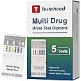 Drug Test Kit 5 Pack, Home Drug Tests, 6 Panel Drug Test Urine, Tests for Marijuana (THC),COC,OPI 2000,AMP,BZO,MET