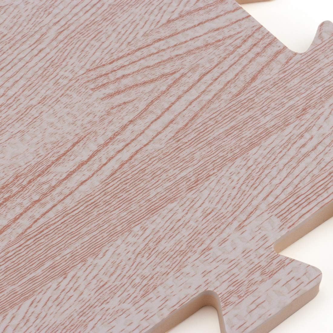 Tebery 16 Pieces Printed Wood Grain Floor Tiles 3/8-Inch Thick EVA Foam Puzzle Floor Mat (White Wood) : Sports & Outdoors