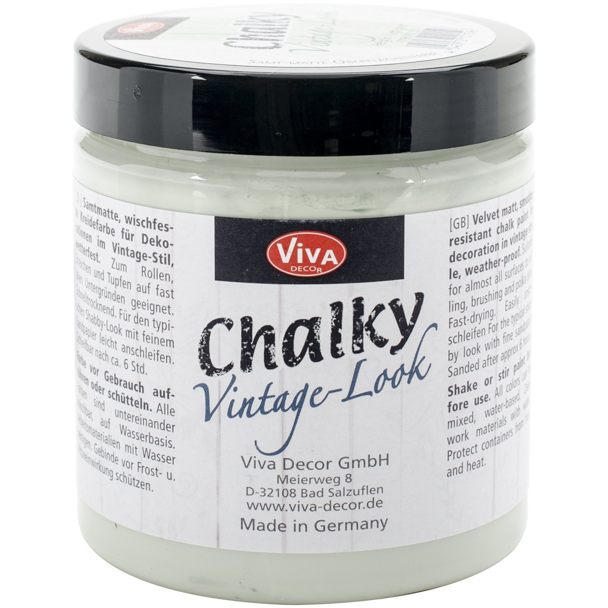 Viva Decor Acrylic Chalky Vintage-Look Paint 8 oz-Light Green