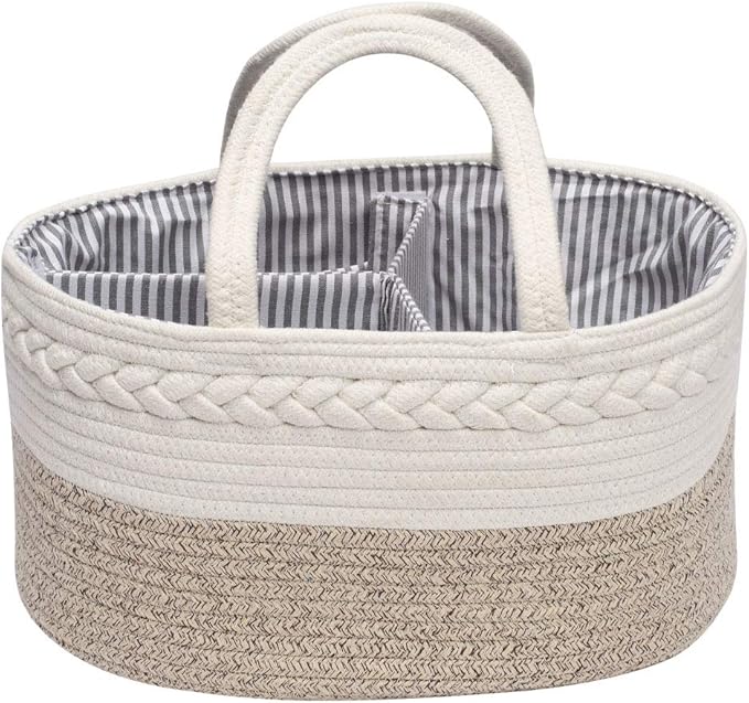 wicker nappy caddy