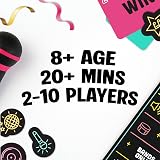 Lucky Egg Grab the Mic Family Karaoke Game 8+ 2-10 Players 125 Cards 250 Lyrics view 4