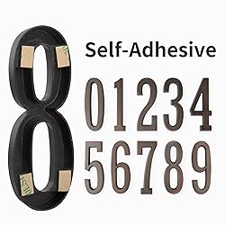 HASWARE 4 Inch Self Adhesive House Number, Modern