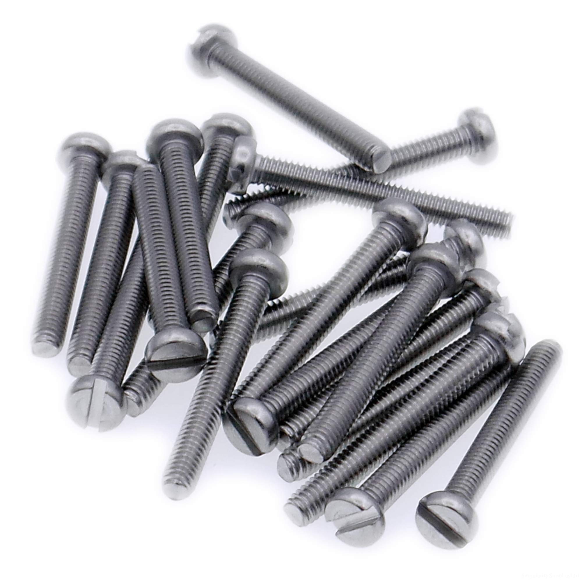 M3 (3mm x 22mm) Slot Cheese Machine Screw (Bolt) - Stainless Steel (A2) (Pack of 20)