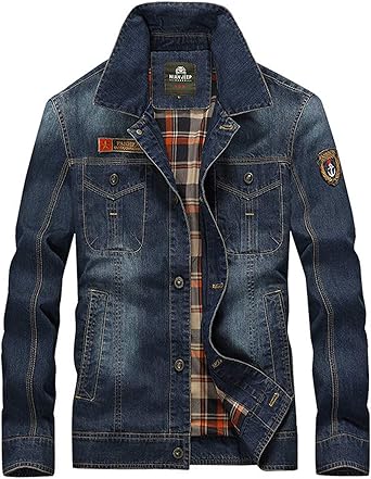 denim jacket with plaid lining