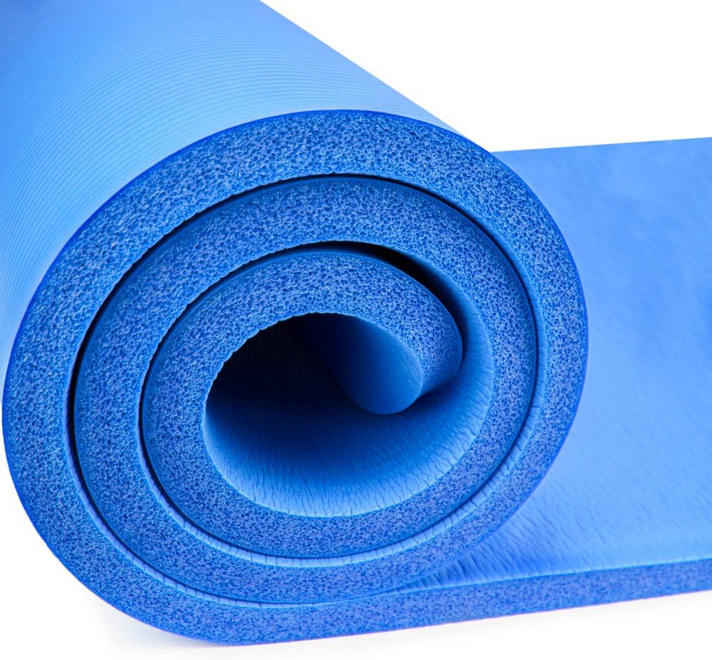 Yoga Cloud - Extra Thick 1" Exercise Mat with Shoulder Sling - 25mm Non-slip, Moisture-Resistant Foam Cushion for Pilates and Working Out - Ultra Balance & Support for Joint Health, & Physical Therapy : Sports & Outdoors