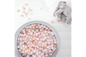 TRENDPLAY Plastic Balls for Ball Pits 2.2 Inch, Pack of 50 100 200 500 Hollow Balls, Perfect for Toddler Baby Pools,Party,Festival Decoration