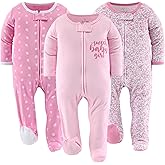 The Peanutshell Baby Girl Sleepers, Sleep and Play Footed Baby Pajamas for Girls, Baby Pjs, Newborn, 0-3, 3-6, 6-9 Months