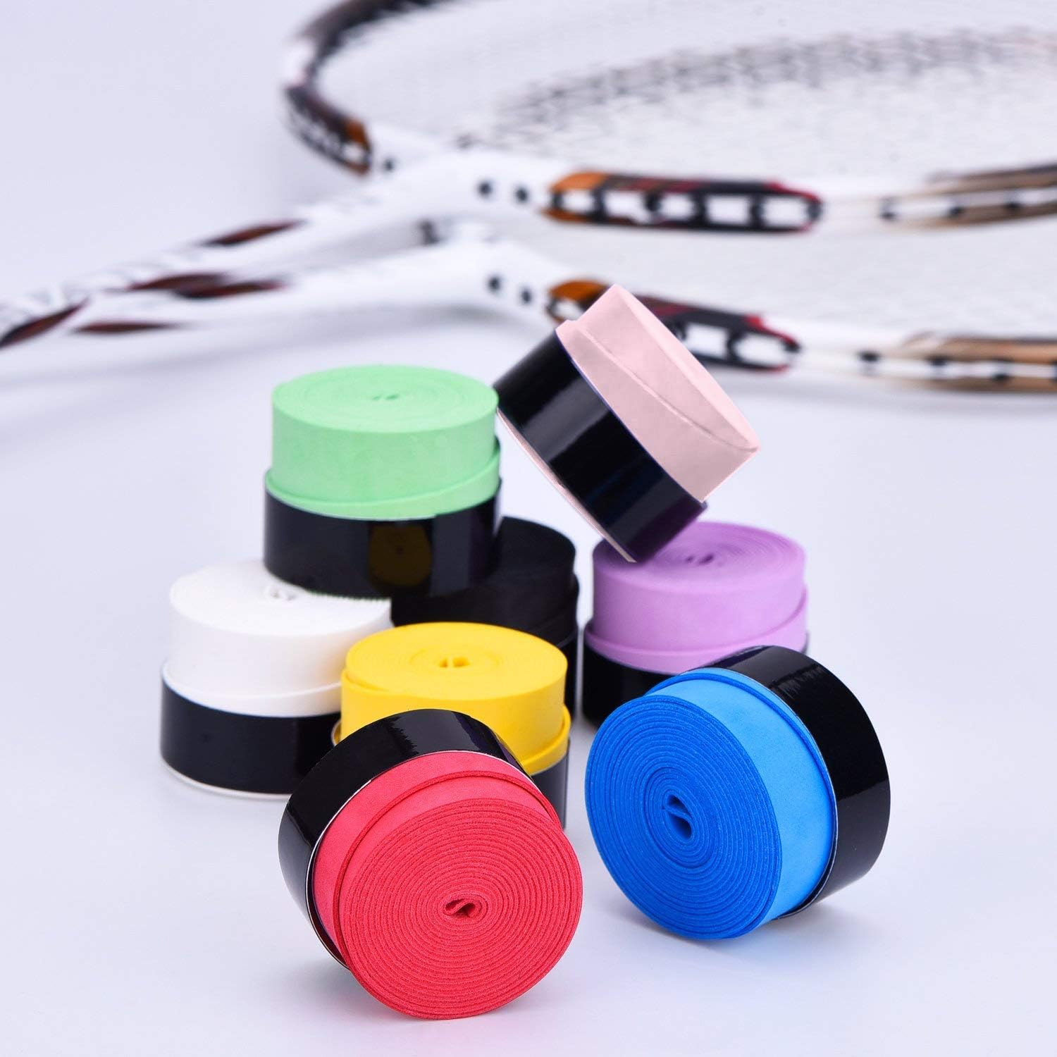 8 Pieces Tennis Badminton Racket Overgrip for Anti Slip and Absorbent Grip, Assorted Color : Sports & Outdoors