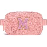 Uygafly Belt Bag with Initials,Fanny Packs Crossbody Bags for Women Girls Kids,Birthday Graduation Gifts for 5 6 7 8 9 10 11 12 13 14 15 16 Year Old Girl,Trendy Cute Purse Stuff - M,Peach