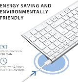 iClever Wireless Bluetooth Keyboard 5.1 Rechargeable UK QWERTY Nano Slim view 2