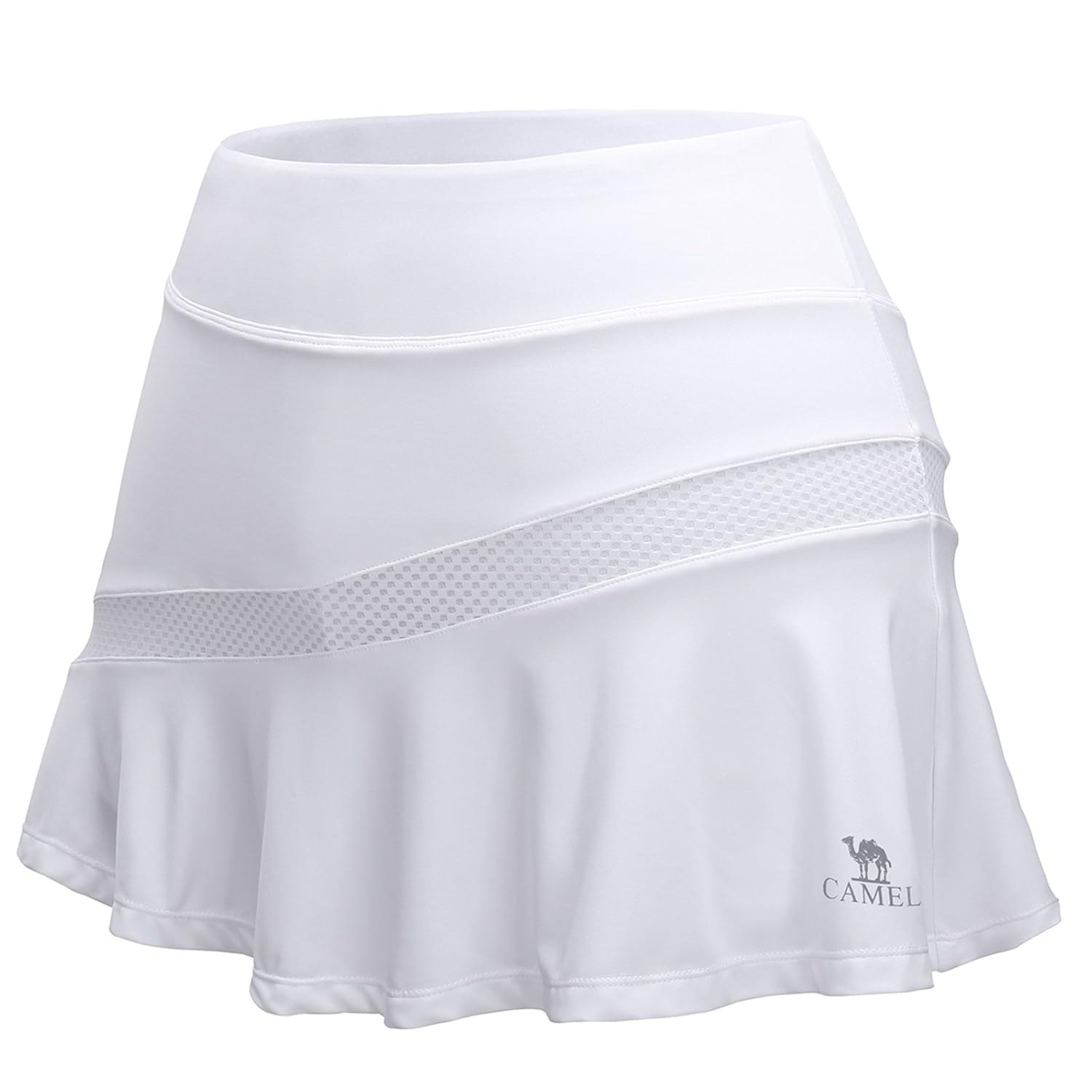 Camel Women Casual Active Sport Skirt Lightweight Breathable for Athletic Tennis Running Jogging Beach Golf Workout Skorts