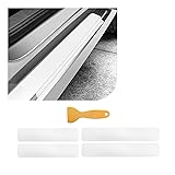 Dickno 4 PCS Car Door Sill Protector, 3D Carbon
