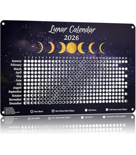 Amazon.com: 2026 Calendar – Phases of the Night Sky 11x14 Unframed