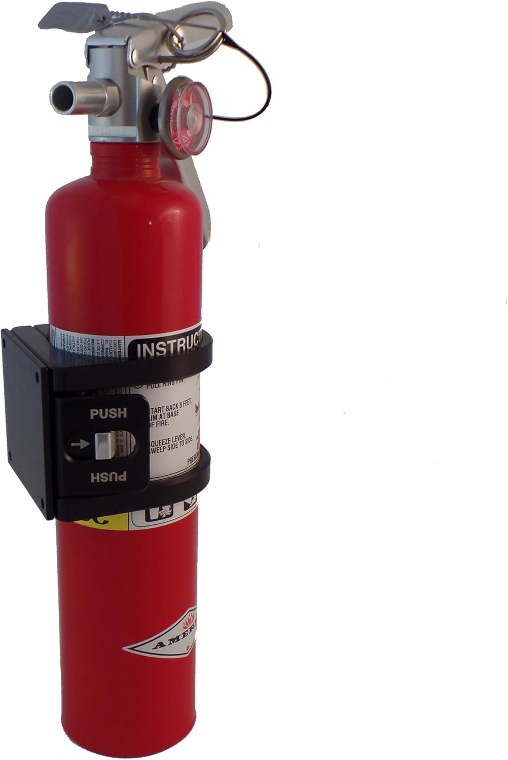 Tek208 Quick Release Fire Extinguisher Flat Base Mount Red