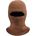 CLAPE Balaclava Ski Mask Warm Face Mask for Cold Weather Balaclava Knitted Cap Mens 2-in-1 Hat Snow Mask Neck Warmer Hood