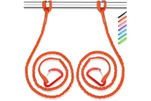 OCEANBROAD Kayak Paddle Leash Stretchable Strap Lanyard Rope for SUP Kayaking Boating Canoeing Fishing Pole Rod 4-7 Feet