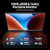 ARZOPA 16.1 inch Portable Monitor 144Hz 106% sRGB FHD USB-C HDMI Z1FC view 2
