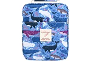 qianshan Pencil Case Holder Slot - Holds 202 Pencils or 136 Gel Pens with Zipper Closure,Large Capacity Organizer for Pencils Pens or Markers Finless porpoise