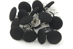 TOPGOT Upholstery Tacks - 20Pcs Fabric Covered Button Twist Pins,Bed Skirt Pin - for Slipcovers, Armrest Covers, Armchair Caddies, Bed Skirts, Headliners (Black)