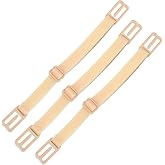 Non-Slip Bra Strap Holder Clips 4 Pack - Adjustable Elastic Converters For Women (Black, Beige, White)