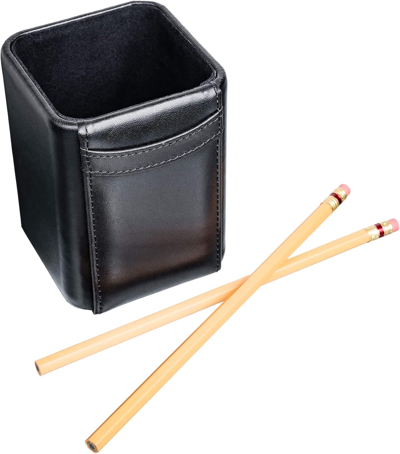 Dacasso Pencil Cup, Black Desk Tidy Pen Holder - Image 3