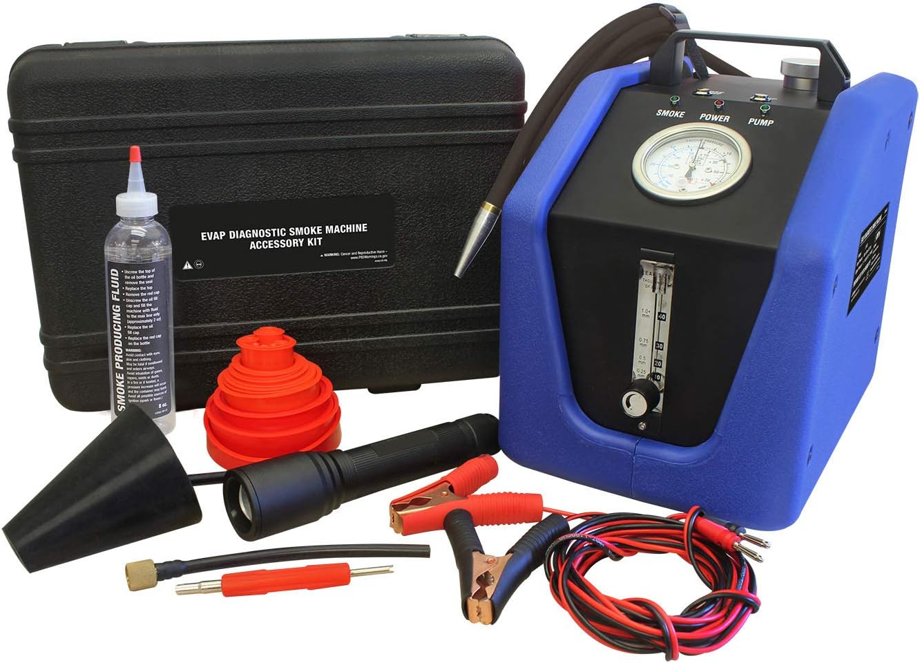 MASTERCOOL (43060-EV) EVAP Diagnostic Smoke Machine with Internal Compressor, Blue,Black: Automotive