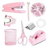 Pink Desk Accessories, Pink Office Supplies Set